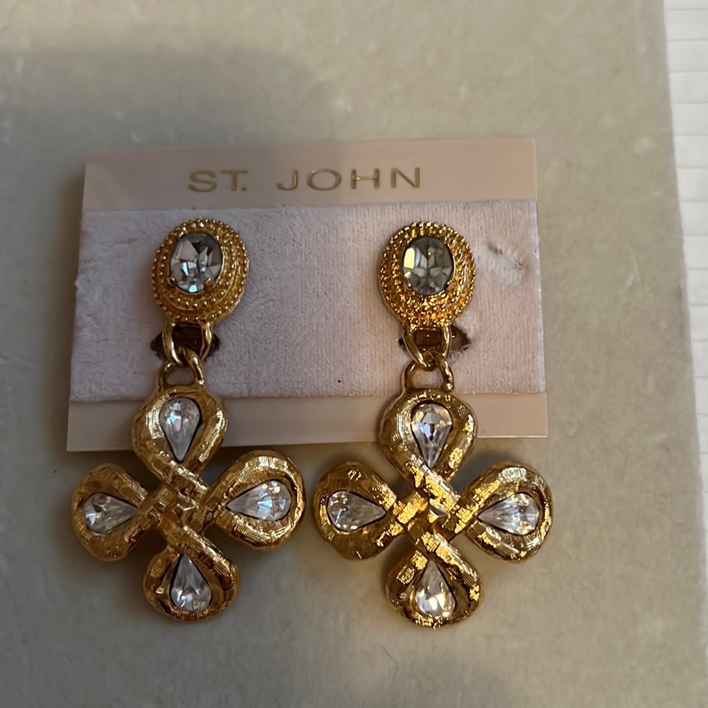 St. John new/old stock vintage earrings